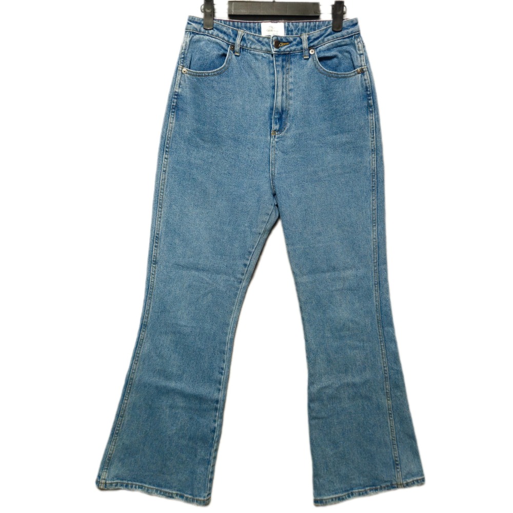 RVCA Camille Rowe Collaboration High Rise Flare Jeans Womens 28 Blue Denim Retro